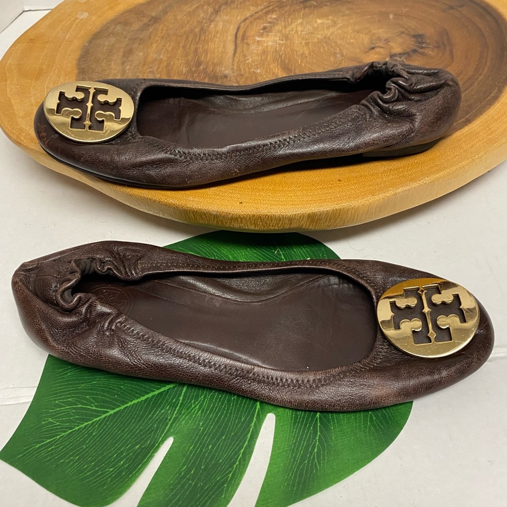 Tory Burch Classic Leather Reva Flats